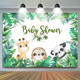 Lofaris Safari Green Trees Themed Gender Baby Shower Backdrop